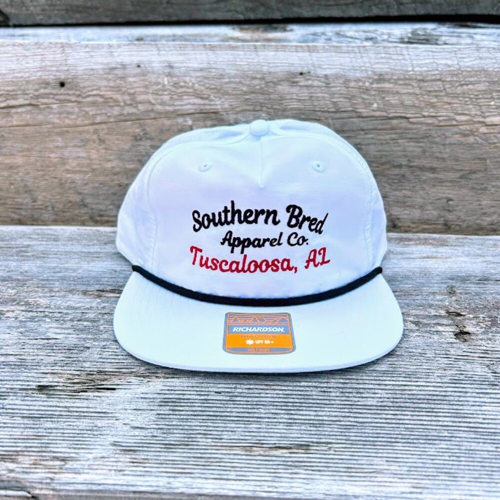 Southern Bred Apparel Co Tuscaloosa, AL Richardson 256 White and Black Rope Cap